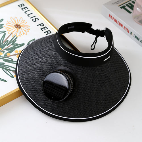 Chapeau de soleil à large bord – Ventilateur intégré, protection UV SUN N.