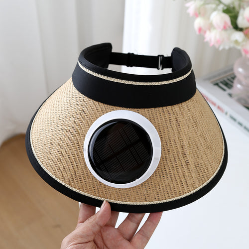 Summer Large Brim Electric Sun Hat Fan Hat Men's Anti-Uv Fisherman Hat Sun Protection Sun Hat Women SUN N.