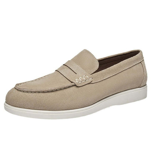 Mocassins en cuir véritable homme – élégants et confortables avec finition givrée mate