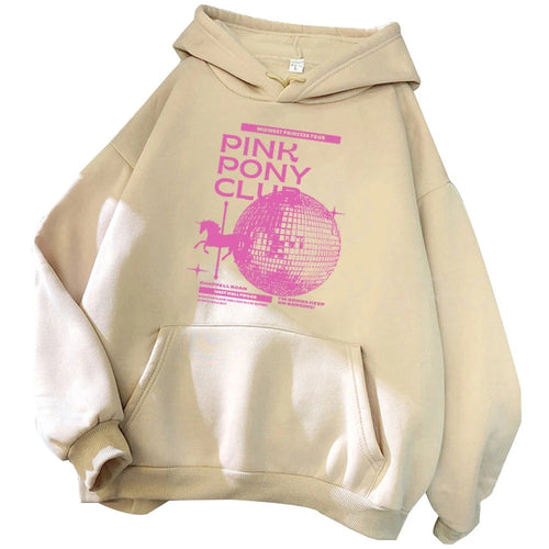 Chappell Roan Pink Pony Club Hoodie Chappell Roan Fan Gift Harajuku Cover SUN N.