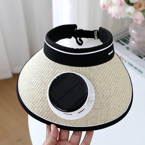 Chapeau de soleil à large bord – Ventilateur intégré, protection UV SUN N.