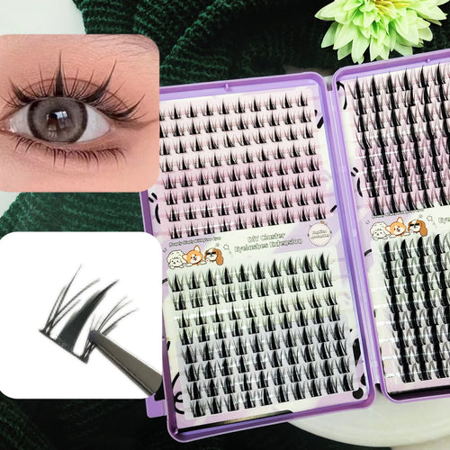 Faux Cils DIY Auto-Greffants WM17 – Volume Épais Segmenté, Tendance Europe & Amérique SUN N.
