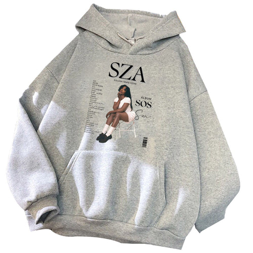 Sza Sos Album Hoodie Sza Fan Hoodie Unisex Harajuku Sweatshi SUN N.