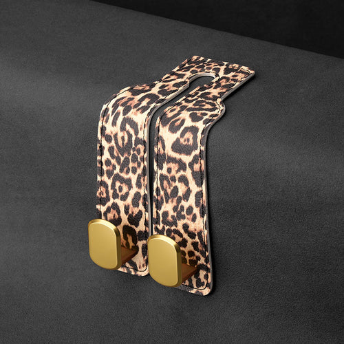 Car rear seat storage small hook turned leather zinc alloy ABS car double hook SUN N.