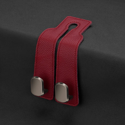 Car rear seat storage small hook turned leather zinc alloy ABS car double hook SUN N.