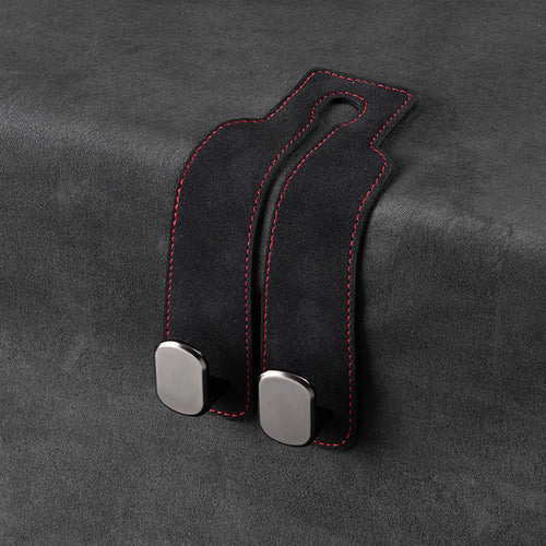 Car rear seat storage small hook turned leather zinc alloy ABS car double hook SUN N.