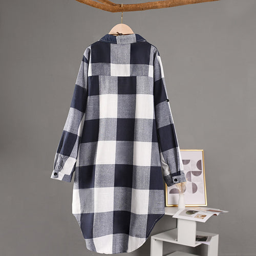 Chemise à carreaux cardigan – Manches longues, protection solaire SUN N.