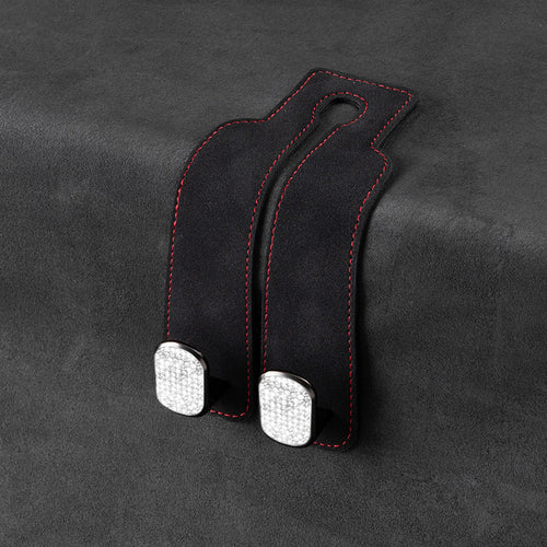 Car rear seat storage small hook turned leather zinc alloy ABS car double hook SUN N.