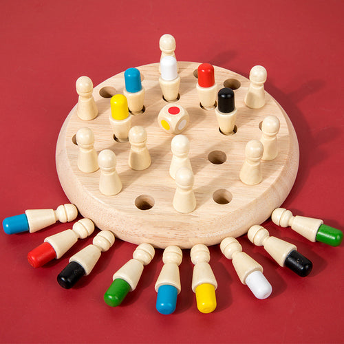 Cross-border children's wooden early education color memory chess thinking logic concentration training parent-child interactive puzzle board game SUN N.