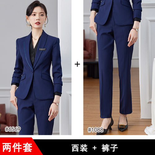 Grey Suit Jacket Women's Spring and Autumn New Business Wear Dress Temperament Goddess Fan Manager Light Workplace Suit suit SUN N.