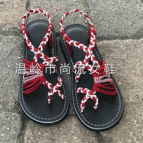 Sandales femme grande taille color block avec nœud décoratif, parfaites pour l'été, plage et ville.