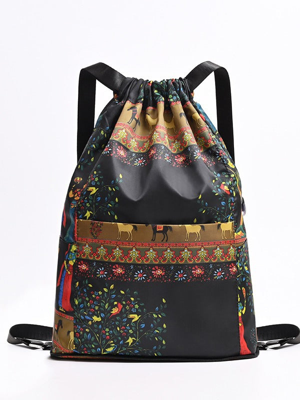 Sac de sport basketball – Sac pliable avec imprimé coloré, design pratique pour le sport.