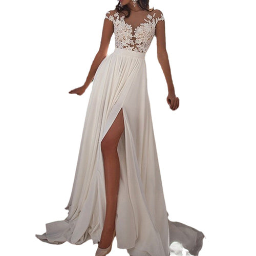 Robe de Soirée Dentelle Sexy avec Fente – Style Mariage Élégant 2026 SUN N.