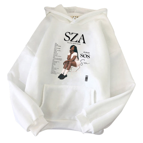 Sza Sos Album Hoodie Sza Fan Hoodie Unisex Harajuku Sweatshi SUN N.