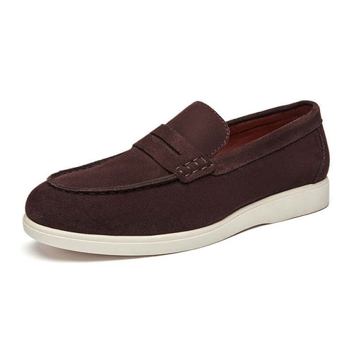 Mocassins en cuir véritable homme – élégants et confortables avec finition givrée mate