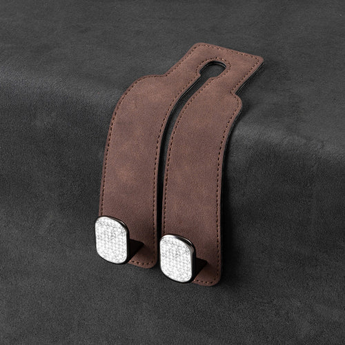 Car rear seat storage small hook turned leather zinc alloy ABS car double hook SUN N.