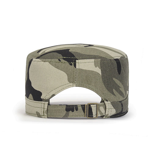 Spring and Summer New Fashion All-match Hat Men's Outdoor Cotton Sunshade Camouflage Flat Hat Sports Casual Sunscreen Hat SUN N.
