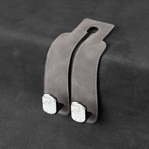 Car rear seat storage small hook turned leather zinc alloy ABS car double hook SUN N.