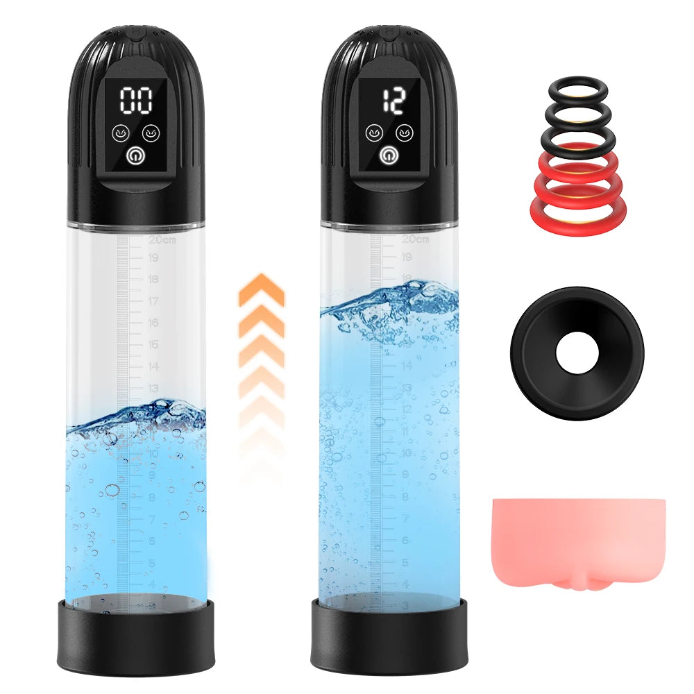 Pompe à Pénis Électrique IPX7 – Masturbateur & Agrandisseur pour Hommes SUN N.