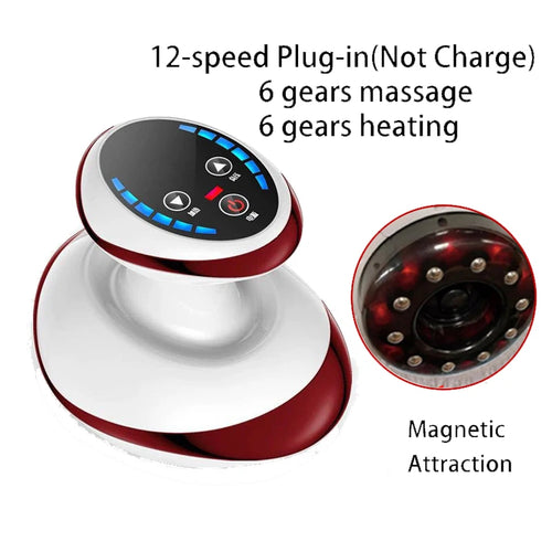 electric cupping massager with heat for body therapy