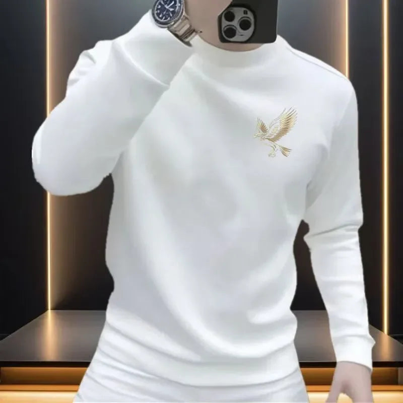 Sweatshirt Homme Col Rond Velours - Pull-over Épaissi Automne/Hiver 2025 SUN N.