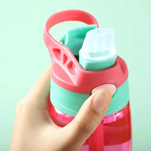 Bouteille d'eau 480ml avec Paille pour Enfants Filles - Portable Sport Gym