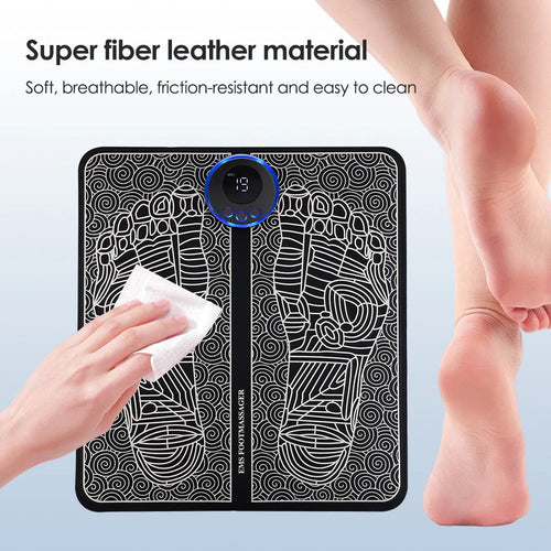 Tapis de massage des pieds EMS - Stimulation musculaire électrique - Soulagement douleur et amélioration circulation sanguine - Massage points d'acupuncture SUN N.