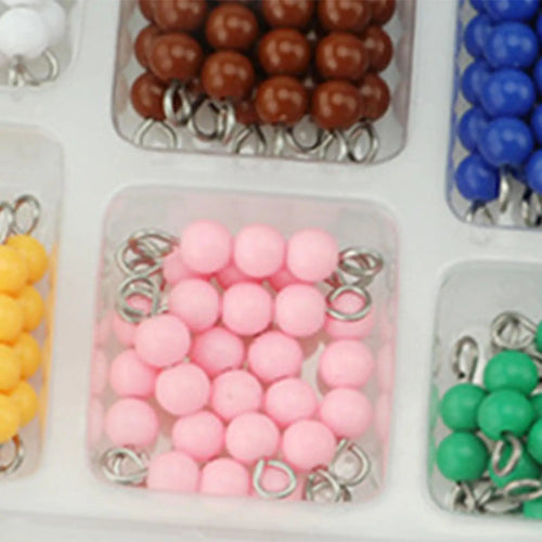 Perles de comptage Montessori, aide pédagogique, chaînes de perles Montessori pour garçons et filles SUN N.