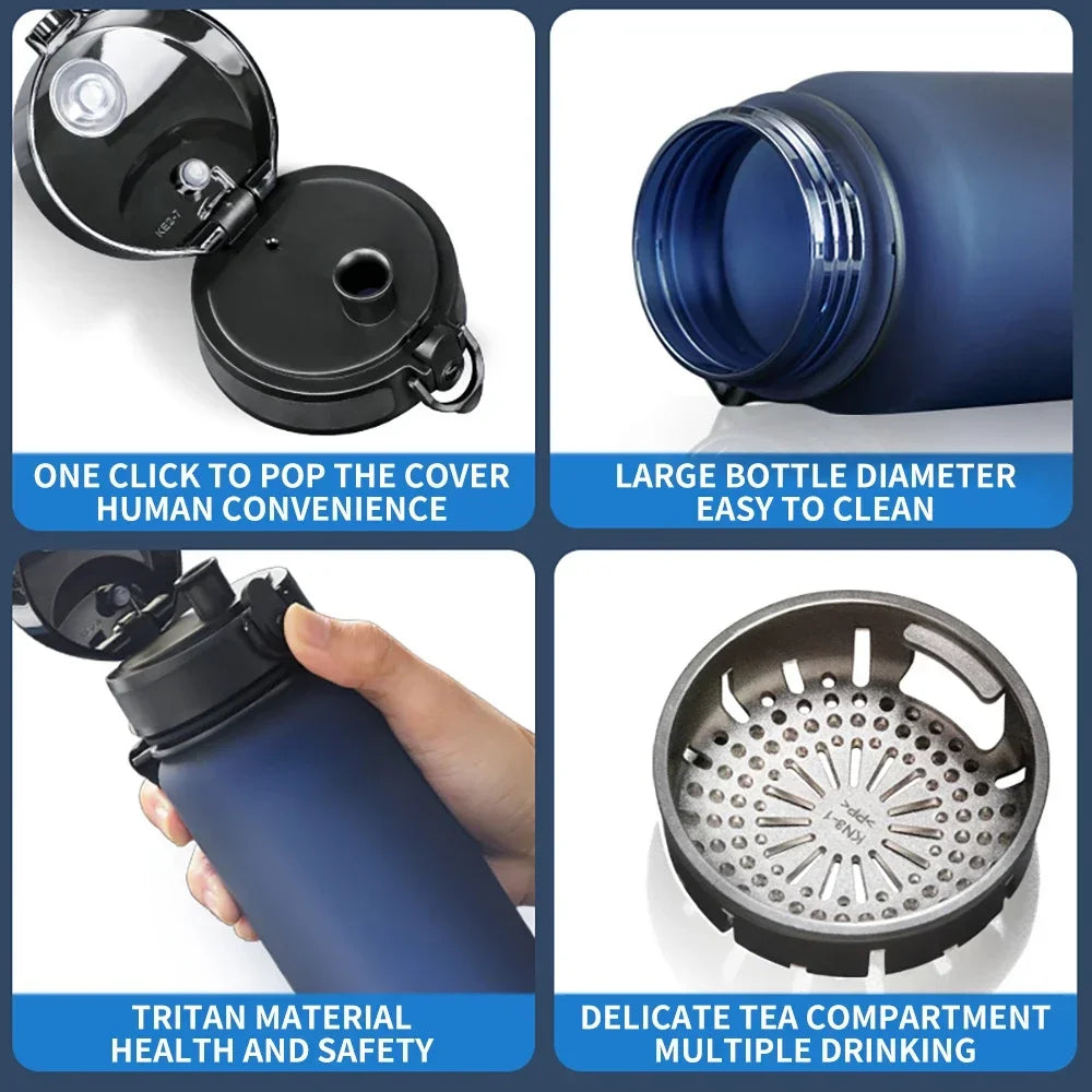 Bouteilles d'eau Sans BPA Étanches 350ML/800ML - Enfants Adultes Sport Gym