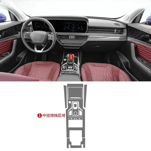 Film de Protection TPU Transparent pour Hongqi HS5 2019-2022, protection intérieure sur mesure.