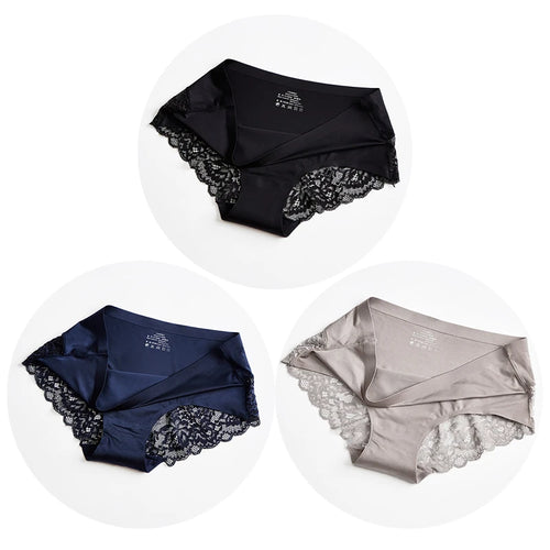 Culottes Dentelle Femme en satin doux avec détails en dentelle, design élégant et confortable