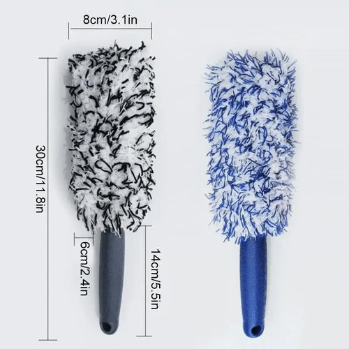 SEAMETAL Brosse Jante & Roue - brosse de detailing en peluche microfibre pour nettoyage automobile.