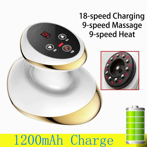electric cupping massager with heat for body therapy