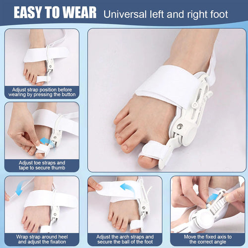 Correcteur d'orteils réglable unisexe, attelles d'hallux Valgus, séparateur d'orteils rotatif, lisseur pour pied gauche et droit SUN N.