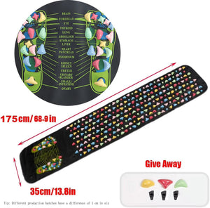 Tapis de massage des pieds par acupression - Chemin de galets imitant pierres douces - Tapis de marche santé pour relaxation et circulation sanguine SUN N.