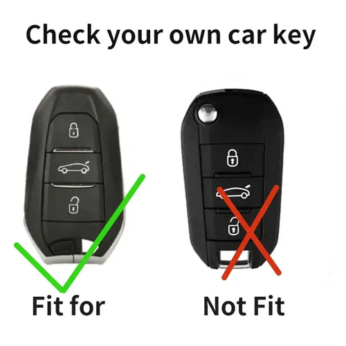 Étui Clé de Voiture TPU – Protection pour clés Fob Peugeot et Citroën avec pièces de remplacement transparentes.