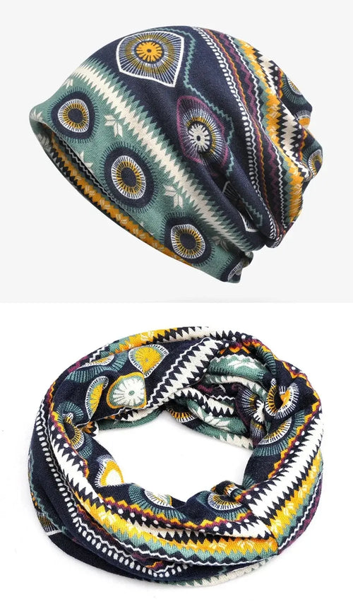 Bonnet Tricot Unisexe en tricot doux avec motifs colorés, parfait pour le style streetwear et le confort au quotidien.