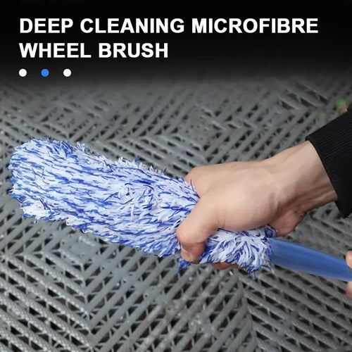 SEAMETAL Brosse Jante & Roue - brosse de detailing en peluche microfibre pour nettoyage automobile.