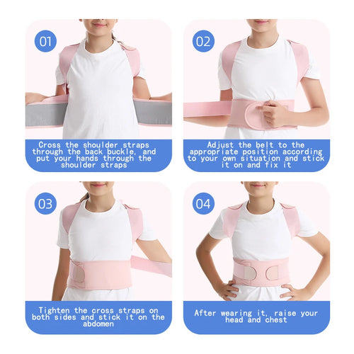 Correcteur de Posture Dorsal pour Enfants – Ceinture Réglable & Soutien Lombaire SUN N.