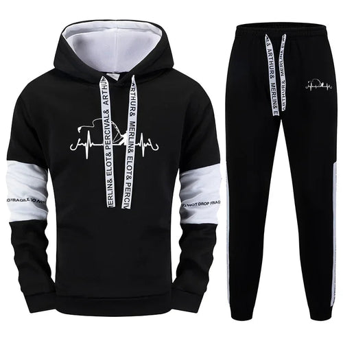 Mens tracksuit set hoodie and joggers