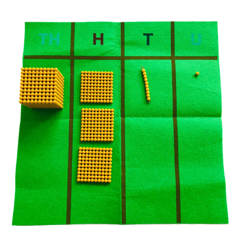 Polymères Montessori pour l'attention décimale, matériaux mathématiques, équipement pour la petite enfance, ressources d'apprentissage pour enfants, fuchsia SUN N.