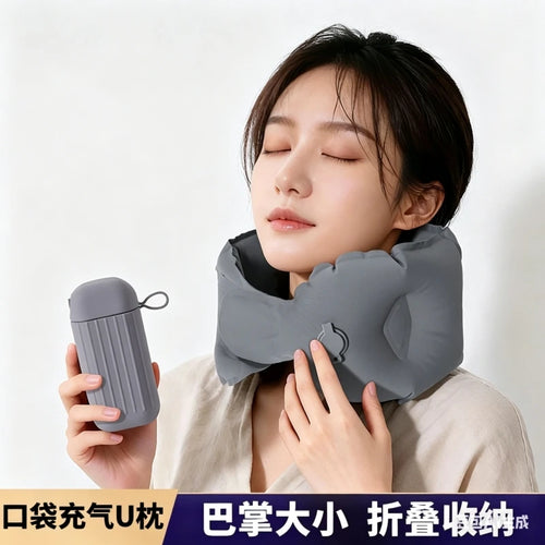 Oreiller de Voyage Gonflable en U – Pliable & Portable SUN N.