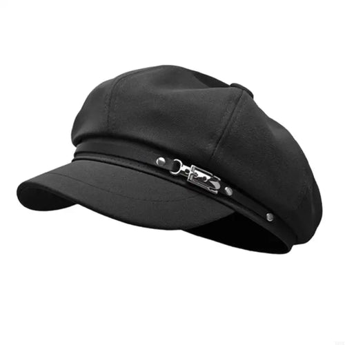 Béret Punk Harajuku à Breloques | Chapeau Peintre Femme Automne Hiver SUN N.