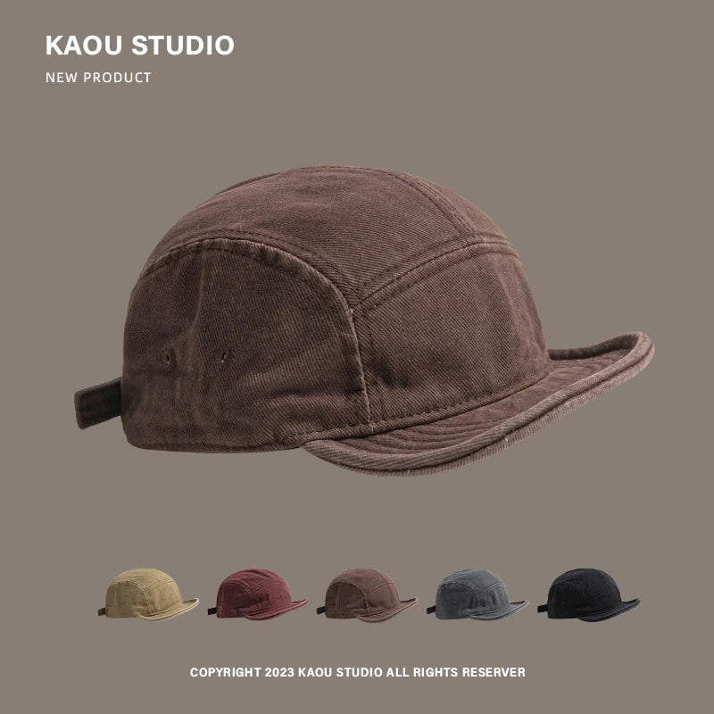 Casquette Bord Souple Rétro Homme – 5 Panneaux Délavée Streetwear SUN N.