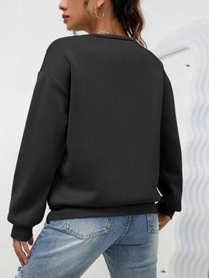 Sweat Femme Col Rond à Capuche - Pull-over Ample Couleur Unie Automne SUN N.