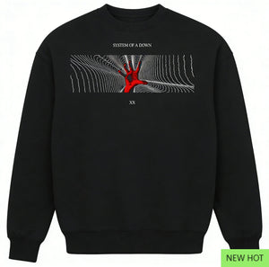 Sweatshirt System of A Down - Graphique Abstrait Noir Streetwear Unisexe SUN N.