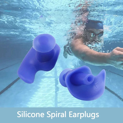 1 paire de bouchons d'oreilles souples et étanches, bouchons d'oreille portables en Silicone, accessoires de natation, bouchons d'oreille souples et portables anti-poussière avec plongée SUN N.