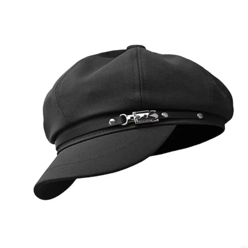 Béret Punk Harajuku à Breloques | Chapeau Peintre Femme Automne Hiver SUN N.