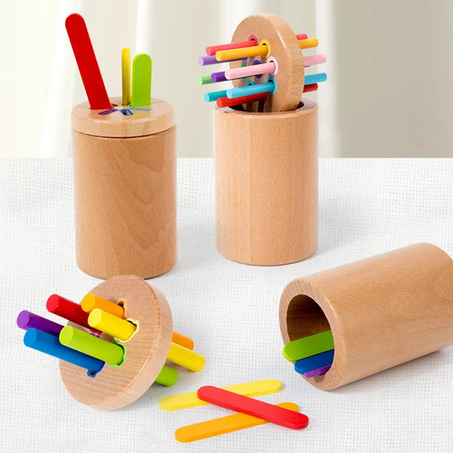 Jouets Montessori en bois, jouets de tri des couleurs, motricité Fine, jeux de correspondance sensorielle, jouets éducatifs pour enfants de 1 à 3 ans, cadeau de 3 ans et plus SUN N.