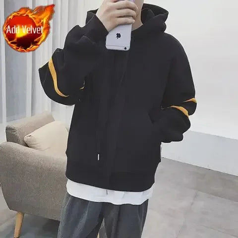 Sweatshirt Homme Ample Coton - Hoodie Chaud Hiver Style Designer SUN N.